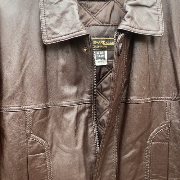 Boulevard dark brown leather jacket - Picture 4 of 7